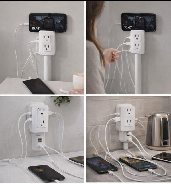 vertical wall-mounted power strip