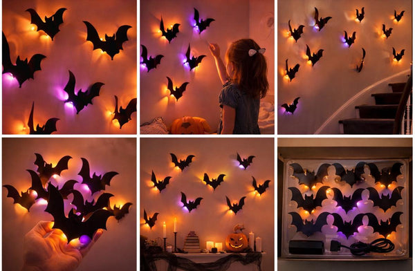 LED Halloween Bat Wall Lights