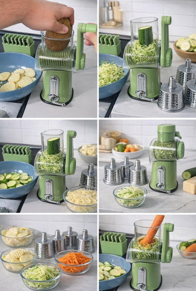 manual rotary vegetable slicer
