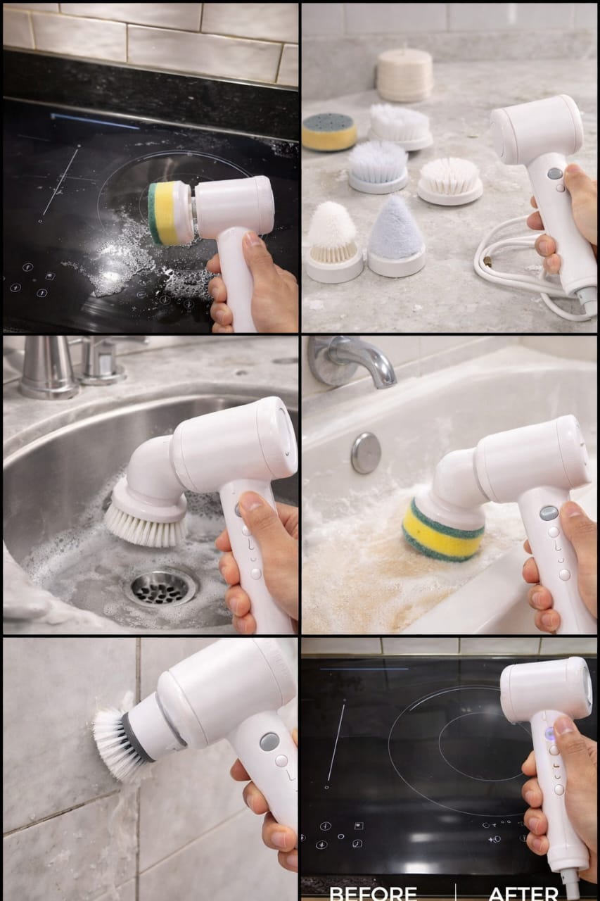 handheld electric cleaning brush